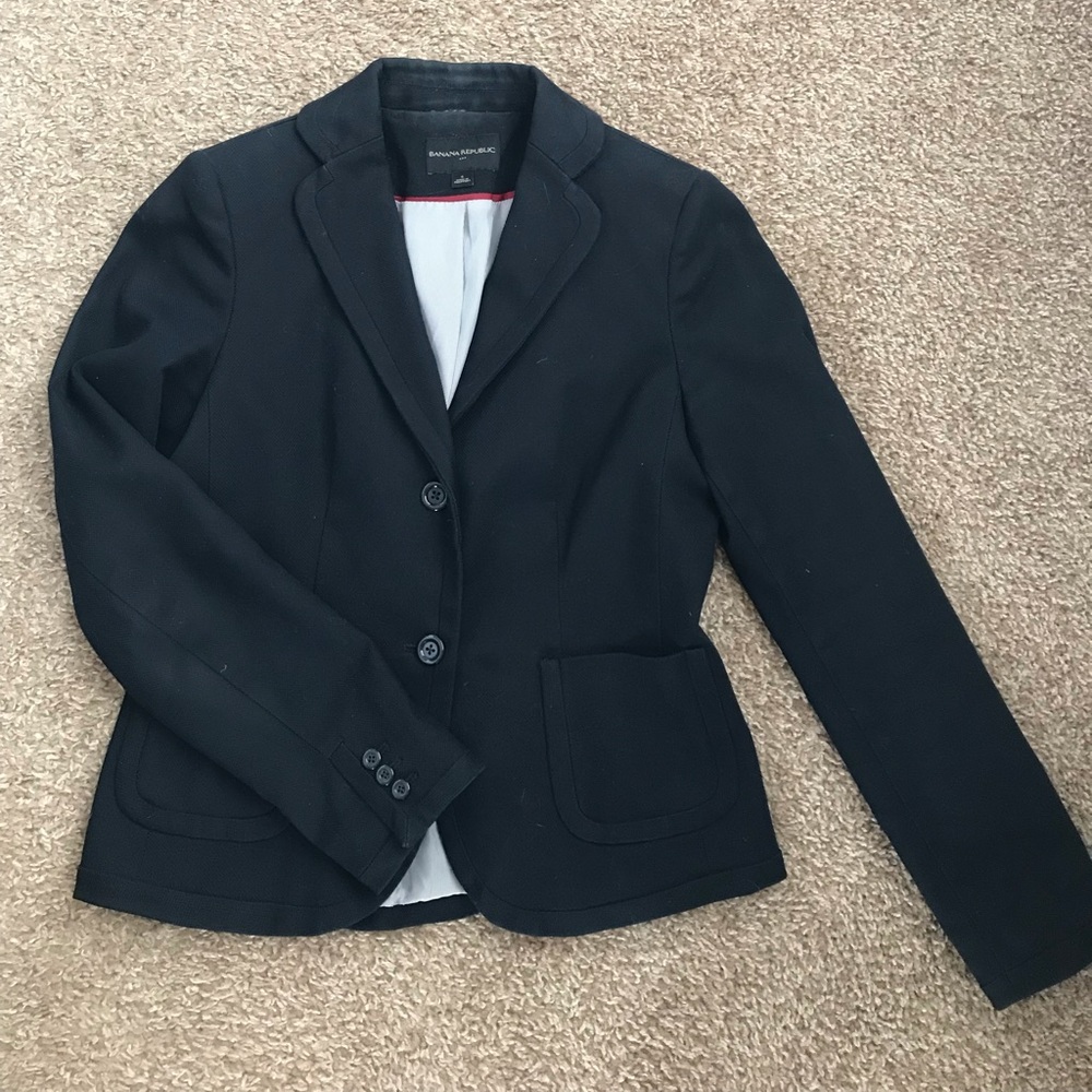 Navy cotton blazer